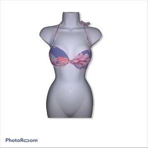 Aerie floral print bathing suit top 34 A